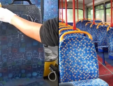 Γνωρίζατε γιατί τα καθίσματα των λεωφορείων έχουν αυτά τα πολύχρωμα σχέδια;